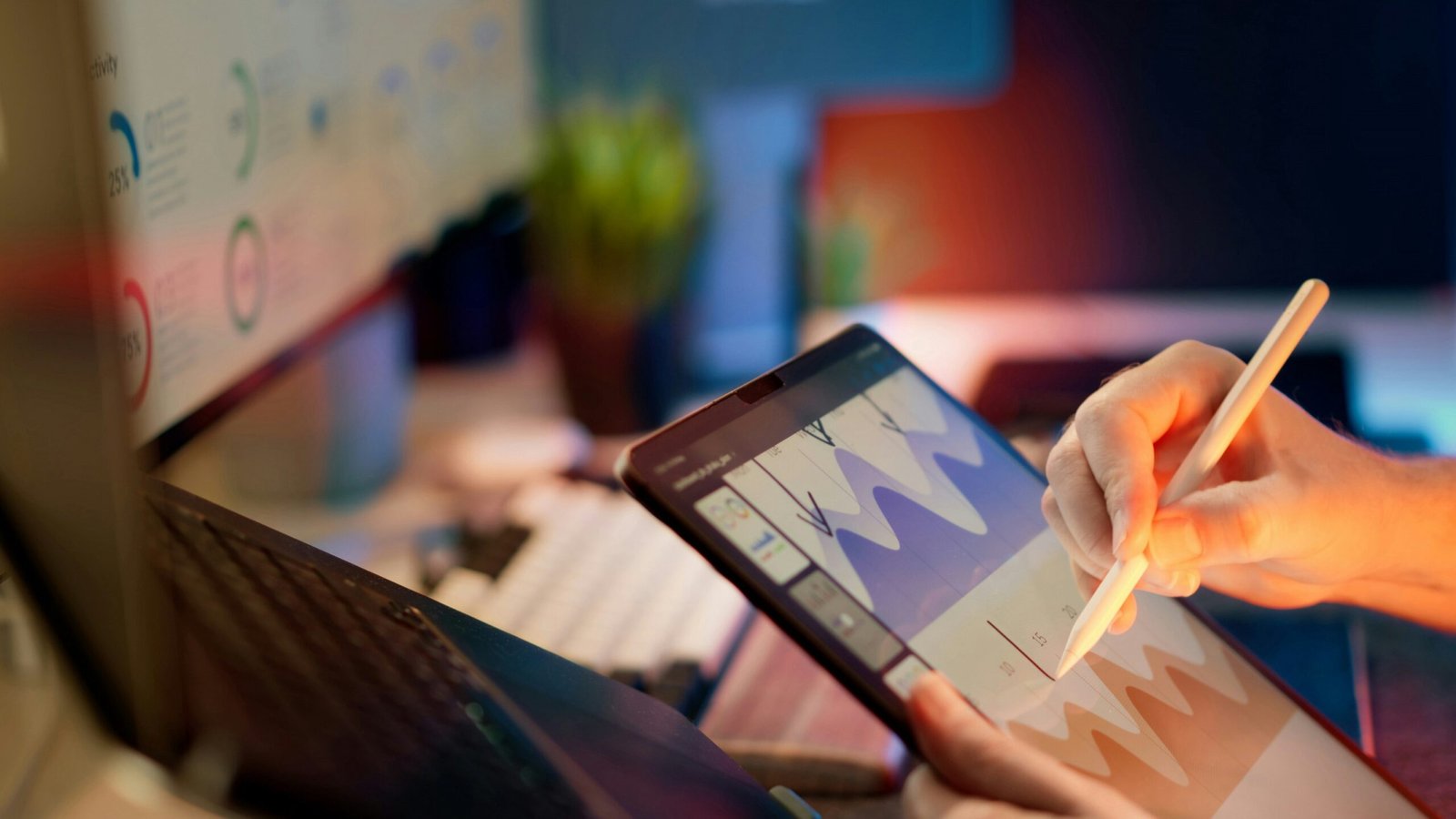 Digital Marketing Analytics checking on device