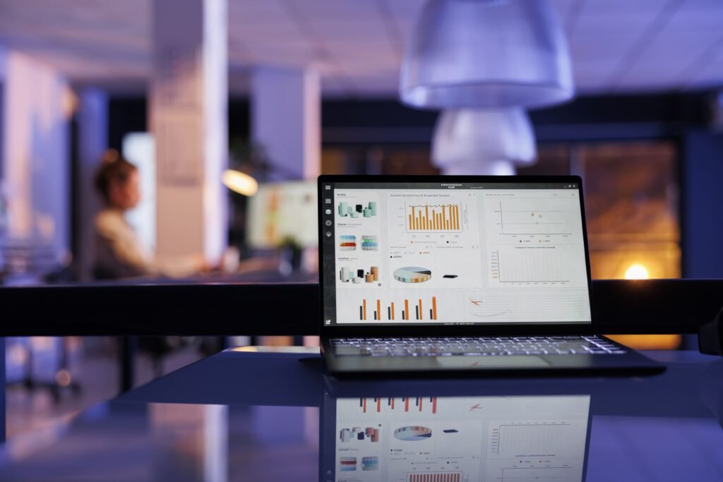 Marketing Analytics Showing on Laptop